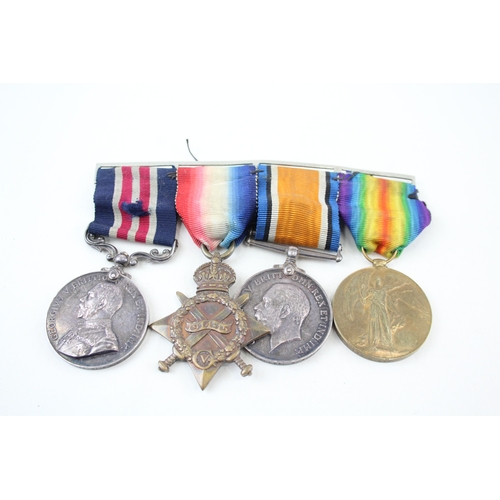 437 - Mounted WW1 M.M Military Medal, 1914-15 Star Trio Group 24246 Pte Lee RAMC