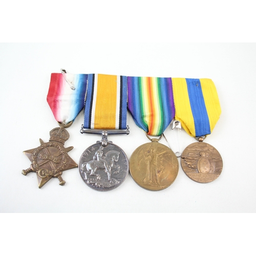 443 - Mounted WW1 Medal Group 1914-15 Star Trio 78283 Gnr-Sgt H.C Bampton RFA-RA