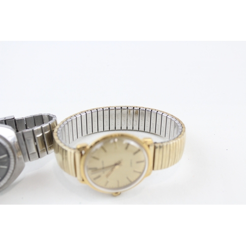 469 - Mens Vintage Mixed Style Watch Hand-Wind Timex Rotary Working x 2