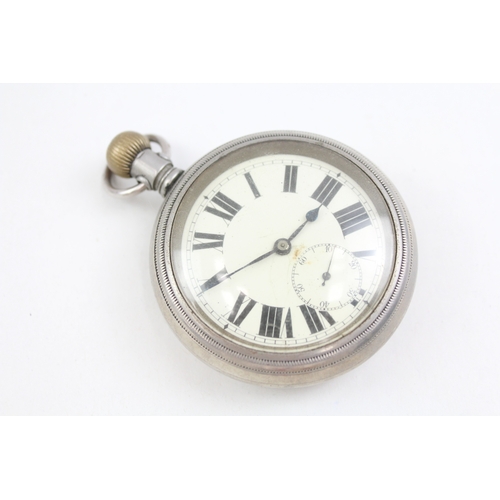 460 - Mens Vintage Open Face Pocket Watch Hand-Wind Working