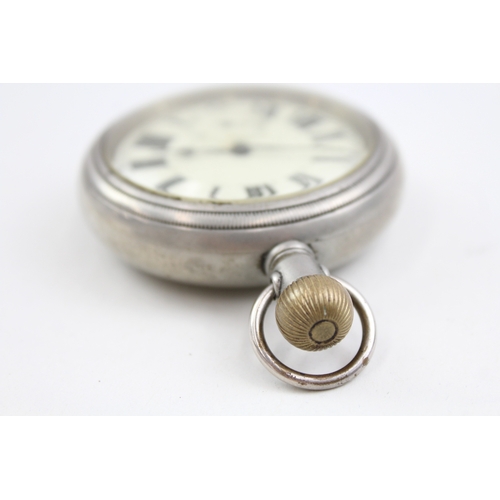 460 - Mens Vintage Open Face Pocket Watch Hand-Wind Working