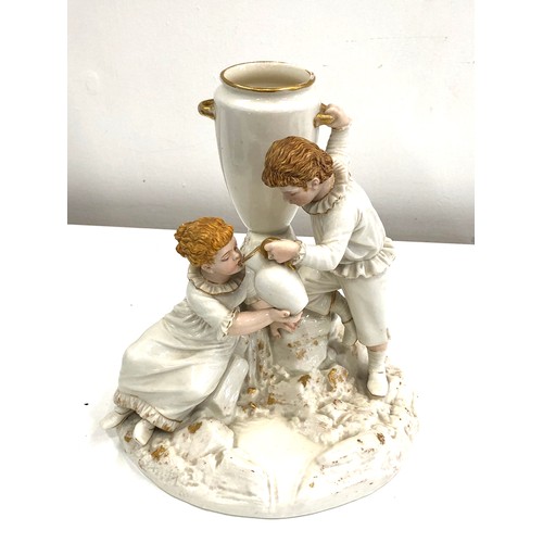 110 - Large Royal Worcester figure children drinking from an urn by james hadley in good condition signed ... 