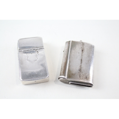 23 - 2 x .925 sterling silver vesta / snuff cases