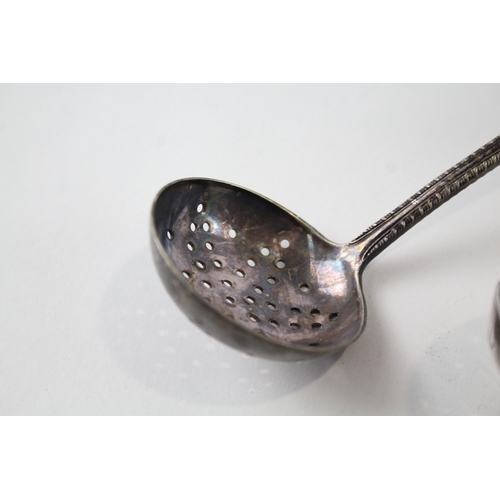 25 - 3 x .830 & .925 sterling silver spoons inc sifter, norway etc