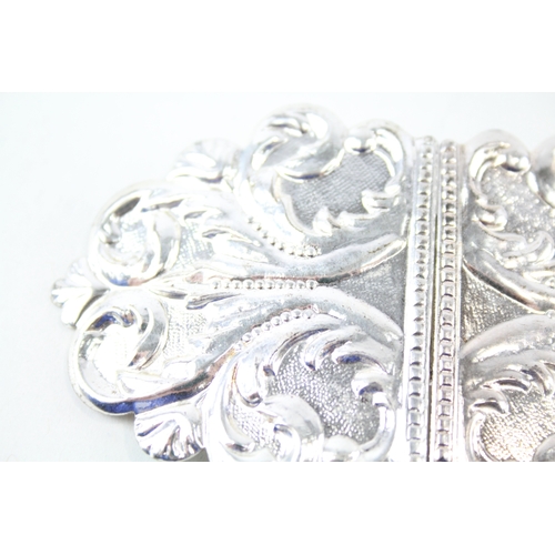 35 - vintage .925 sterling silver ladies belt buckle