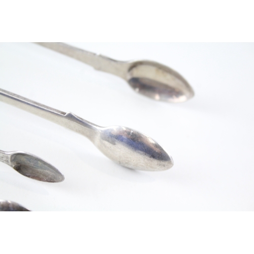 37 - 2 x .925 sterling silver georgian sugar tongs