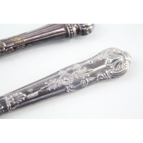 38 - 2 x .925 sterling silver handled letter openers