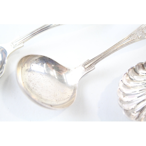 41 - 3 x .925 sterling silver spoons inc caddy, sifter etc