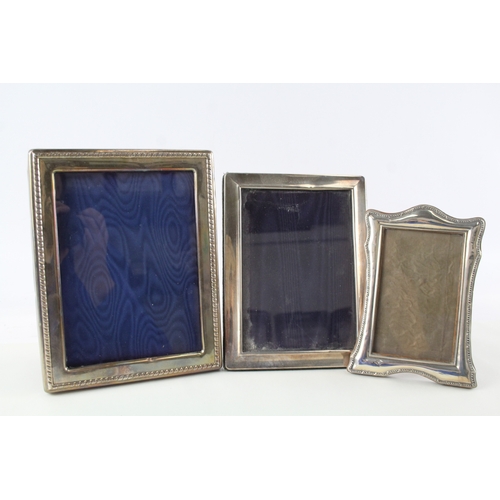 46 - 3 x .925 sterling silver photograph frames