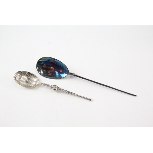 65 - 2 x .925 sterling silver spoons inc mote etc