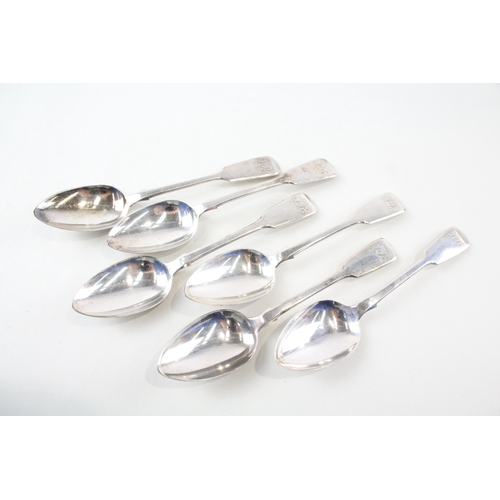 66 - 6 x .925 sterling silver georgian teaspoons