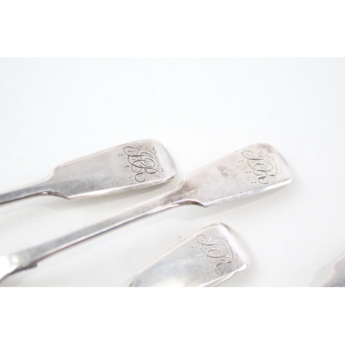 66 - 6 x .925 sterling silver georgian teaspoons