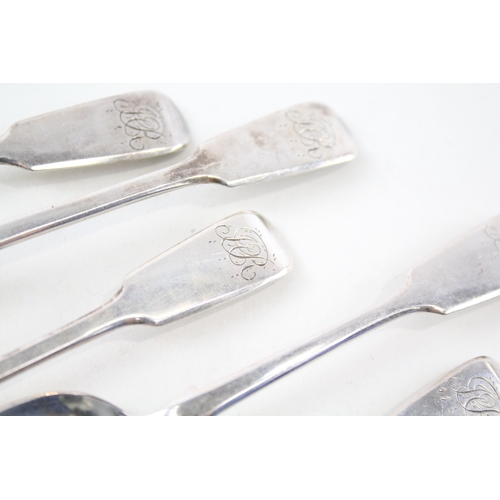 66 - 6 x .925 sterling silver georgian teaspoons