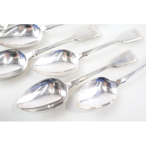 66 - 6 x .925 sterling silver georgian teaspoons