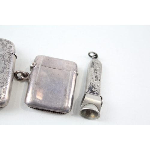 71 - 4 x .925 sterling silver tobacciana inc vestas, cigar cutter etc