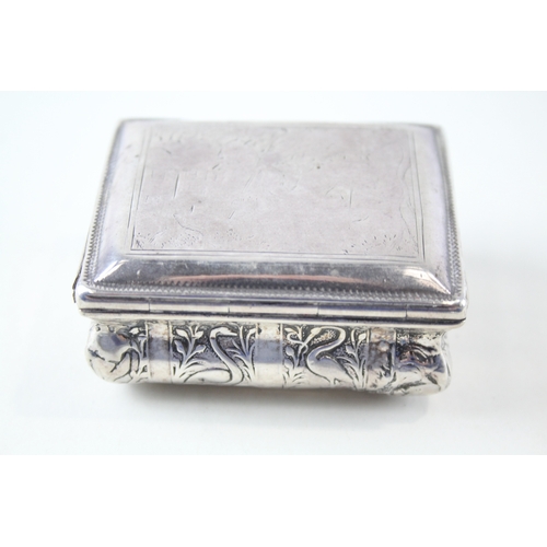 77 - .950 Silver Snuff / Tobacco Box