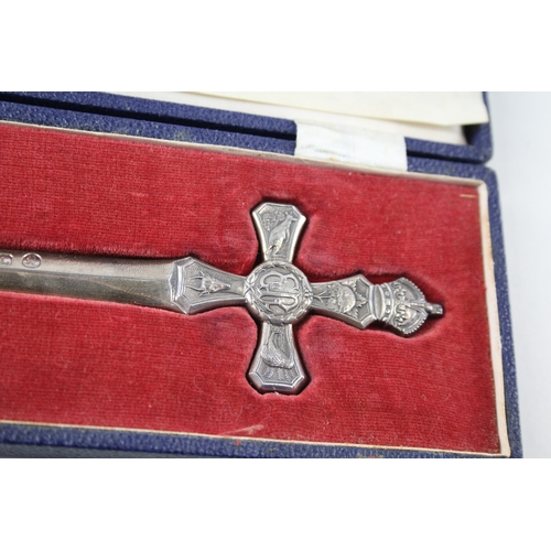 81 - .925 sterling queen Elizabeth II Coronation letter opener boxed