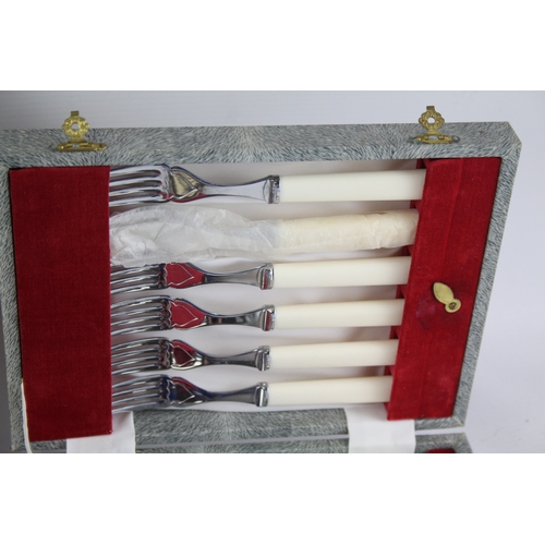 480 - Vintage Cutlery Sets Fish Set w/ Serving Pair Various Styles & Brands x 4 4688g