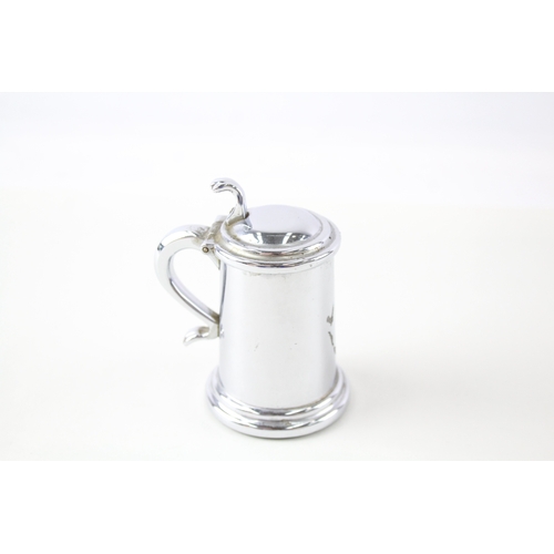 483 - Alfred Dunhill Tankard Chrome Finish Table Lighter TO RESTORE