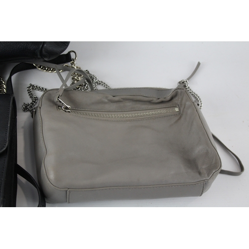 489 - DKNY All Saints Marc Jacobs Handbags Inc Black, Grey Cross Body Bag x 3