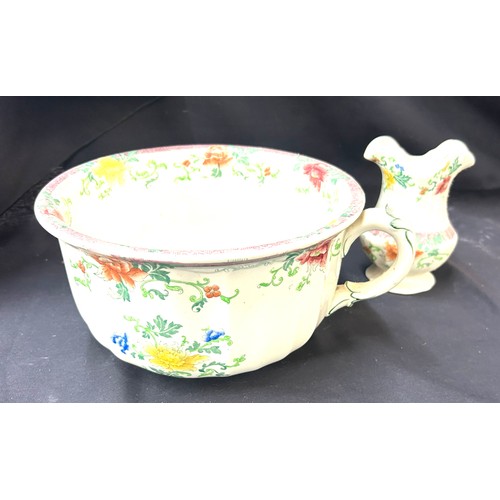 470 - Vintage Jug and bowl set with matching potty and small jug