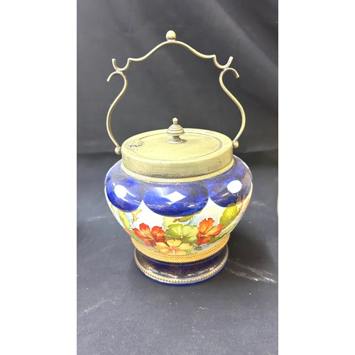 93 - 3 Vintage china biscuit barrels