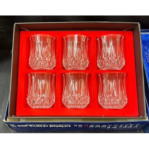 21 - Selection of boxed crystal drinking glasses to include Edinburgh crystal etc