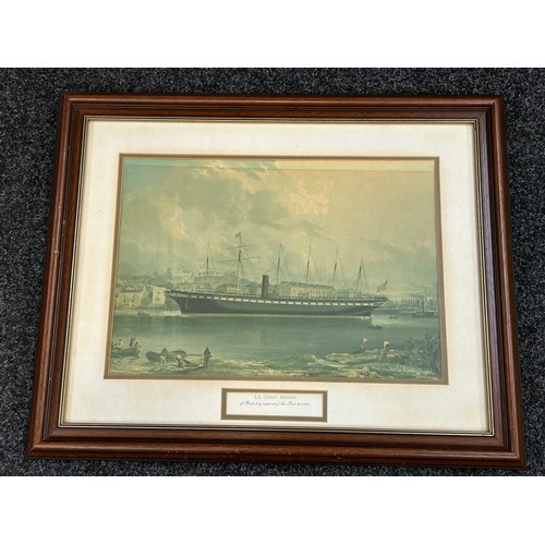 11 - 2 Framed print, one of an Lancaster Aircraft by Robert Taylor, 1,  SS Great Britain ship, largest fr... 