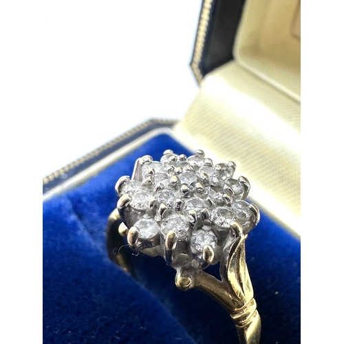 100 - 18ct gold diamond ring weight 3.5g .50ct diamonds