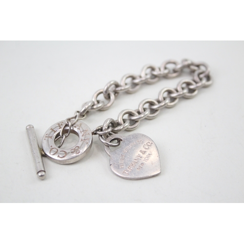 386 - Tiffany & Co Sterling Silver Belcher Link Bracelet inc. Heart Tag 32g