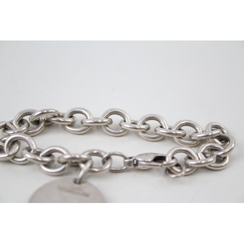 388 - Tiffany & Co Sterling Silver Belcher Link Bracelet inc. Round Tag 36g