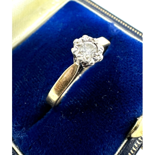 118 - 9ct gold diamond ring weight 2g .10 ct diamond