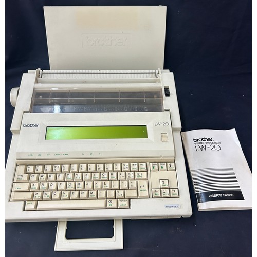 438 - Brother word processor model LW20 with user guide, no lead untested