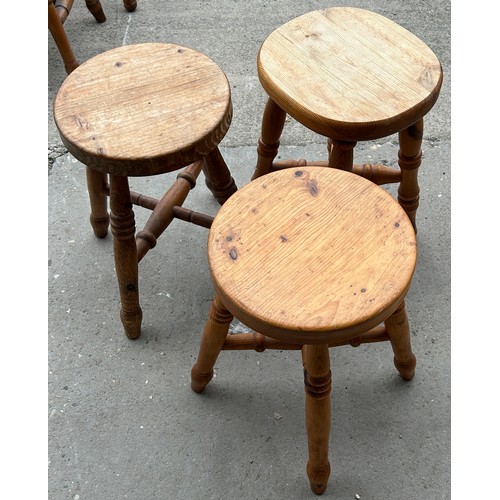 390 - 3 Stools, approximate height 17.5 x 11 inches