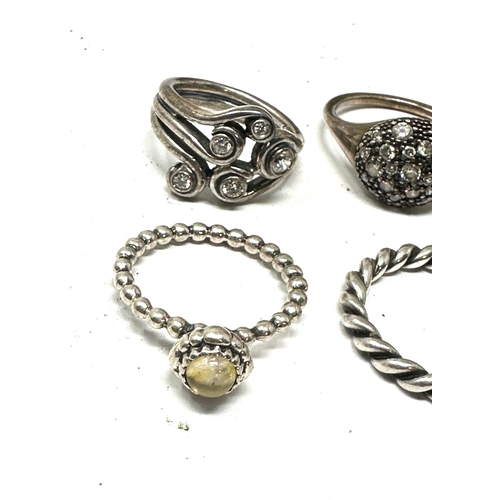 245 - 6 silver pandora rings