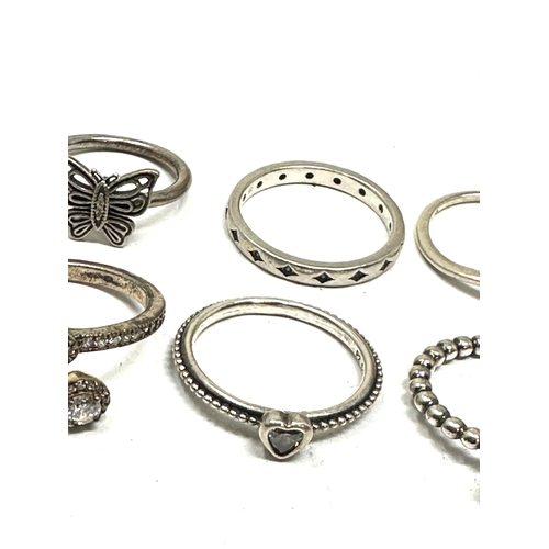 246 - 6 silver pandora rings