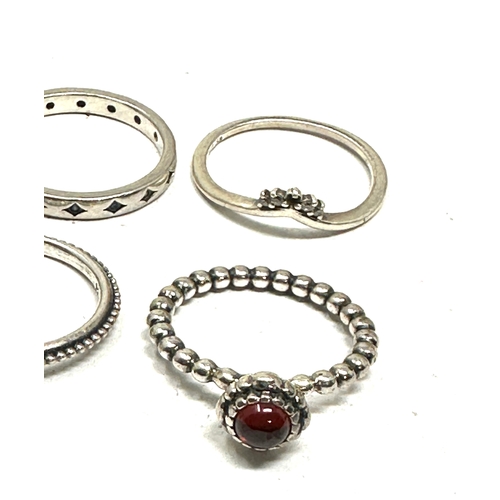 246 - 6 silver pandora rings