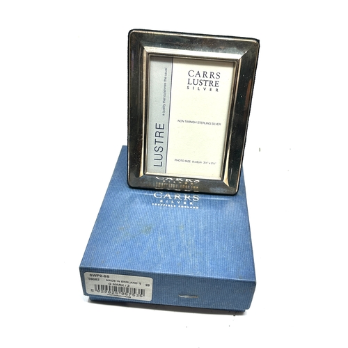 3 - Boxed carrs silver picture frame measures approx 11.5cm by 8.5cm