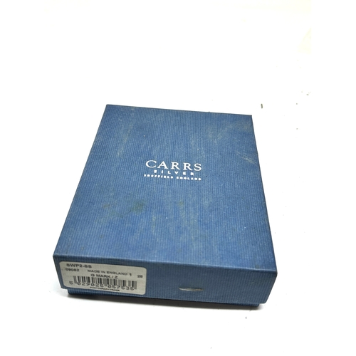 3 - Boxed carrs silver picture frame measures approx 11.5cm by 8.5cm