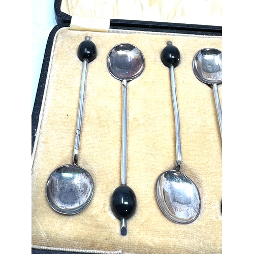 5 - Boxed set of silver tea spoons