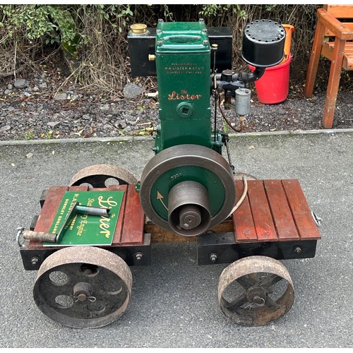 99E - Lister stationary engine manufactured by R.A Lister and Co LTD - in working order