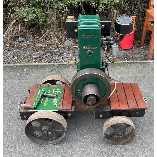 99E - Lister stationary engine manufactured by R.A Lister and Co LTD - in working order