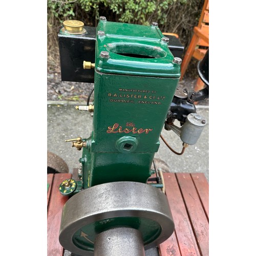 99E - Lister stationary engine manufactured by R.A Lister and Co LTD - in working order