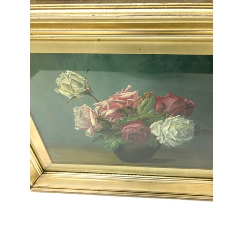 532 - Original framed Oil on canvas signed Charles Hoswon Bennett 1915 , measures approximately 21 inches ... 