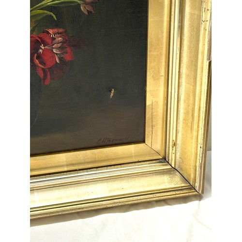 533 - Original framed Oil on canvas signed Charles Hoswon Bennett , measures approximately 21 inches by 28... 