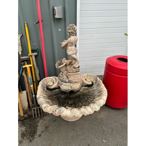 100A - Garden concrete water feature height approximately 52 inches