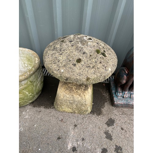 100E - Small saddle stone 21 inches tall