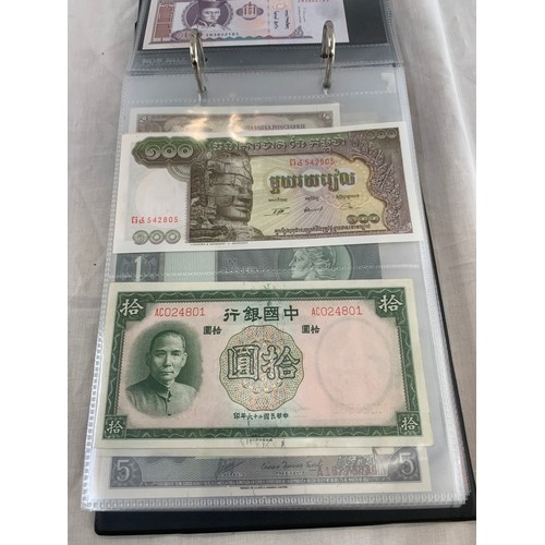 59 - Bank notes, 90% mint uncirculated, some very high values, 60 different World- wide, plus some Britis... 