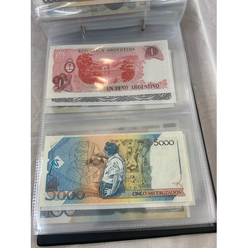 59 - Bank notes, 90% mint uncirculated, some very high values, 60 different World- wide, plus some Britis... 