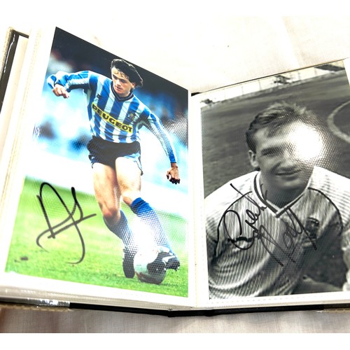 121 - Large selection of Signed footballers photos includes Coventry etc